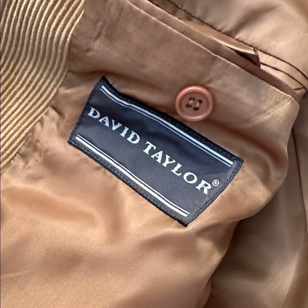 VTG David Taylor Tan Corduroy Blazer Sport Coat- 44S
